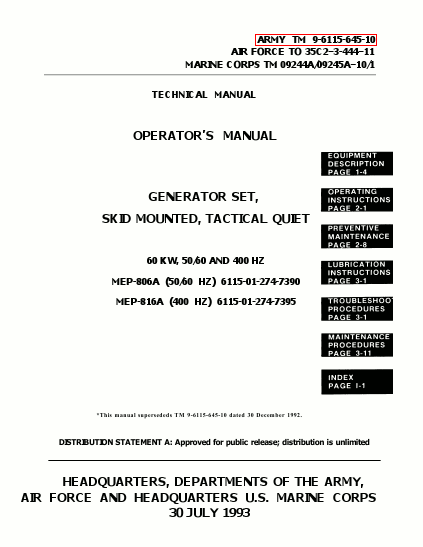 TM 9-6115-645-10 Technical Manual